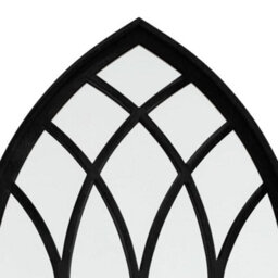 Berkfield Garden Mirror Black 100X45 Cm Iron For Outdoor Use - thumbnail 5