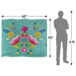 Trolls Crafty Silky Soft Touch Blanket Multicoloured (One Size) - thumbnail 4