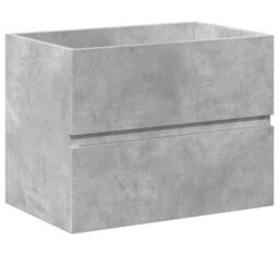 Berkfield Durable 2 Piece Bathroom Furniture Set Concrete Grey Engineered Wood - thumbnail 8