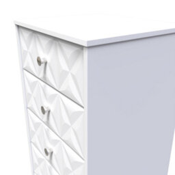 Toledo 5 Drawer Tallboy In White Matt (Ready Assembled) - thumbnail 4