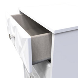 Toledo 5 Drawer Tallboy In White Matt (Ready Assembled) - thumbnail 5