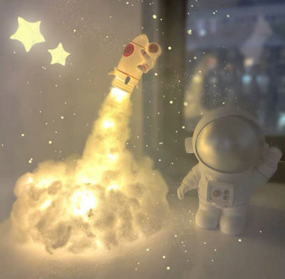 Diy Creative Rocket And Astronaut Usb Charging Night Light
