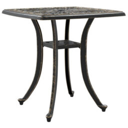 Berkfield Garden Table Bronze 53X53X53 Cm Cast Aluminium - thumbnail 7