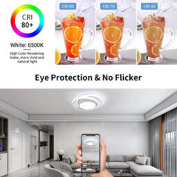 32W Modern Ceiling Lights Led Chandeliers Cold White Light Living Room Bedroom - thumbnail 3