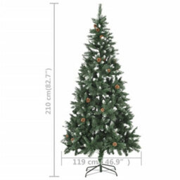Berkfield Artificial Christmas Tree With Leds&pine Cones 210 Cm - thumbnail 9