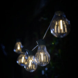 Solar-Powered Warm White 10 Integrated Led Outdoor String Lights