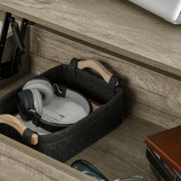 Homcom Lift Top Coffee Table W/ Hidden Storage Compartment & Shelves Oak - thumbnail 9