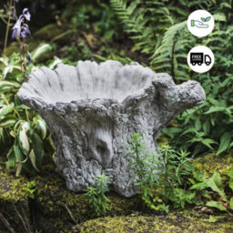 Beautiful Tree Trunk Shaped Birdbath - thumbnail 3