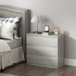 Homcom Chest Of Drawers, 3 Drawer Storage Cabinet Unit For Bedroom, Grey - thumbnail 7