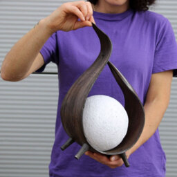Chocolate Coconut Twist Lamp Handmade Decorative Ambient Lighting - thumbnail 4