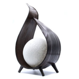 Chocolate Coconut Twist Lamp Handmade Decorative Ambient Lighting - thumbnail 1