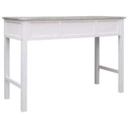 Berkfield Writing Desk Grey 110X45X76 Cm Wood - thumbnail 5