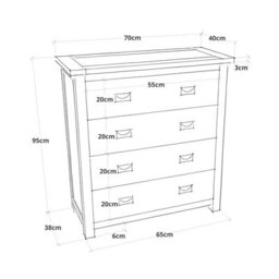 Cabinet Bits Lovere 4 Drawer Chest Of Drawers Bras Drop Handle - thumbnail 8