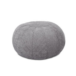 rucomfy Beanbags Rucomfy Indoor Snug Grey Pouffe - Comfortable Bean Bag Footstool - thumbnail 3