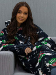 Friends Logo Wearable Hooded Fleece Blanket - Adult Large - thumbnail 3