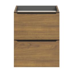 GoodHome Imandra Slimline Walnut Effect Wall-Mounted Bathroom Cabinet (H) 600mm (W) 500mm - thumbnail 2