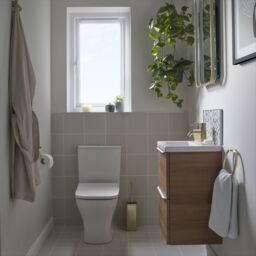 GoodHome Imandra Slimline Walnut Effect Wall-Mounted Bathroom Cabinet (H) 600mm (W) 500mm - thumbnail 7