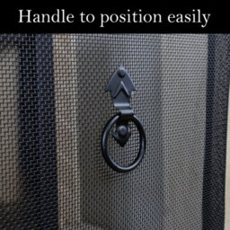 JVL Black Steel Fire Guard Screen Quantock Spark Fireplace Cover 61Cm X 54Cm X 10Cm - thumbnail 6