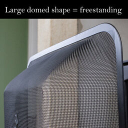 JVL Black Steel Fire Guard Screen Quantock Spark Fireplace Cover 61Cm X 54Cm X 10Cm - thumbnail 5