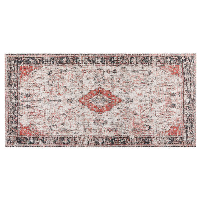 Beliani Rug Attera Beige 80 X 150 Cm Cotton - image 1
