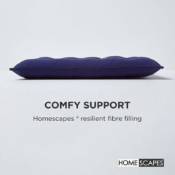 Homescapes Navy Blue Seat Pads Or Cotton Chair Cushions 40X40 Cm, Set Of 6 Plain Chair Pads For Dining, Kitchen Or Outdoor - thumbnail 4