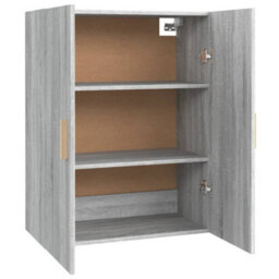 Berkfield Hanging Wall Cabinet Grey Sonoma 69.5X34X90 Cm - thumbnail 8
