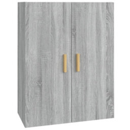 Berkfield Hanging Wall Cabinet Grey Sonoma 69.5X34X90 Cm - thumbnail 2