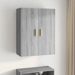 Berkfield Hanging Wall Cabinet Grey Sonoma 69.5X34X90 Cm - thumbnail 1