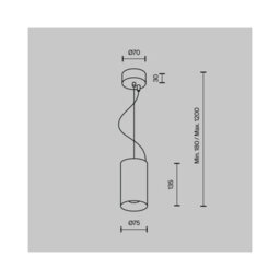 Luminosa Lighting Luminosa Efir Slim Pendant Ceiling Light Matte Gold 3000K 1230Lm - thumbnail 2