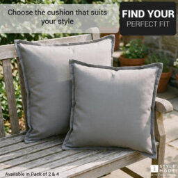 istyle mode 2 Pack Of Indoor & Outdoor Cushion, Waterproof, 45X45Cm (Light Grey) - thumbnail 5
