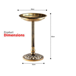 Stone Effect Plastic Pedestal Bird Bath Feeder Outdoor - thumbnail 2