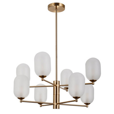 Luminosa Lighting Luminosa Perano Multi Arm Pendant Ceiling Light Antique Bronze Opal Shade 8Xg9 - image 1