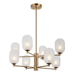 Luminosa Lighting Luminosa Perano Multi Arm Pendant Ceiling Light Antique Bronze Opal Shade 8Xg9 - thumbnail 2
