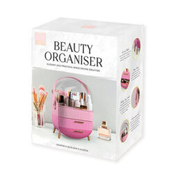 Cosmetic Storage Case With Handle Pink Makeup & Skincare Organiser - thumbnail 5
