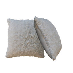 Artisan Furniture Solid Wood Fluffy Cushion Set Of 2 - Cream - thumbnail 6