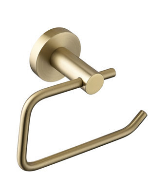 Bristan Round Toilet Roll Holder Brushed Brass
