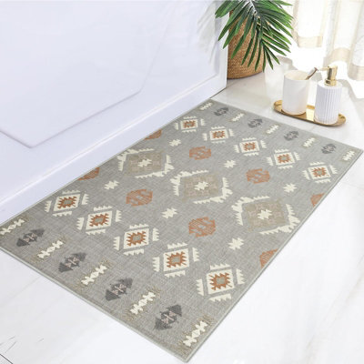 Oxford Homeware Printed Rug, Non-Slip Pet Friendly, Area Rugs And Floor Rug, (Nova, 60X110Cm)