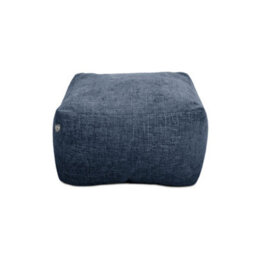 rucomfy Beanbags Rucomfy Indoor Bean Bag Ottoman - Marine Blue Weave Pouffe Footstool - thumbnail 2