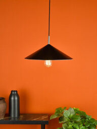 The Lighting Studio Apex 1 Light Single Pendant Matt Black Polished Chrome - thumbnail 8