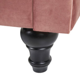 Beliani Sofa 3 Seater Chesterfield Velvet Pink - thumbnail 9