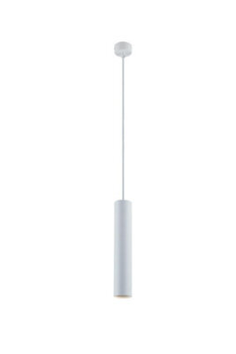 Luminosa Lighting Luminosa Fluke Slim Round Ceiling Pendant, Glass, White, Gu10