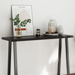 Berkfield Table Top Dark Brown 120X40X(2-4) Cm Treated Solid Wood Live Edge - thumbnail 1
