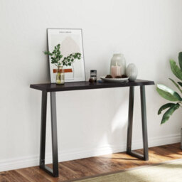 Berkfield Table Top Dark Brown 120X40X(2-4) Cm Treated Solid Wood Live Edge - thumbnail 3