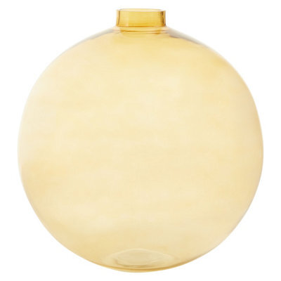 Orsina Amber Glass Vase, Warm Elegance Of Amber Vase For Any Decor, Luxury Bottle Design Gold Colour Modern Vase - image 1