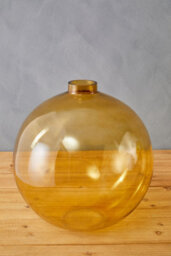 Orsina Amber Glass Vase,  Warm Elegance Of Amber Vase For Any Decor, Luxury Bottle Design Gold Colour Modern Vase - thumbnail 3
