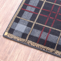 Tartan Blue Chequered Tartan Easy To Clean Rug For Dining Room -120Cm X 170Cm - thumbnail 5