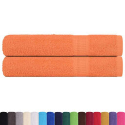 Berkfield Durable Sauna Towels 2 Pcs Orange 80X200 Cm 360 Gsm 100% Cotton