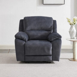 Xample Belagio Grey Fabric Power Recliner Armchair Usb-A & Usb-C Charging Ports Ergonomic Modern Lounge Chair White Glove Delivery - thumbnail 1