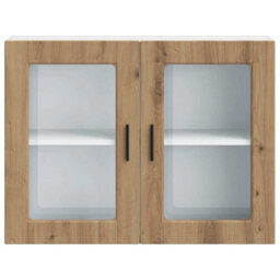 Walplus Kitchen Wall Cabinet With Glass Door Porto Artisan Oak - thumbnail 6
