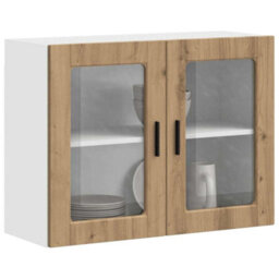 Walplus Kitchen Wall Cabinet With Glass Door Porto Artisan Oak - thumbnail 3